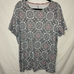 Croft & Barrow Classic Tee Short sleeve gray pink